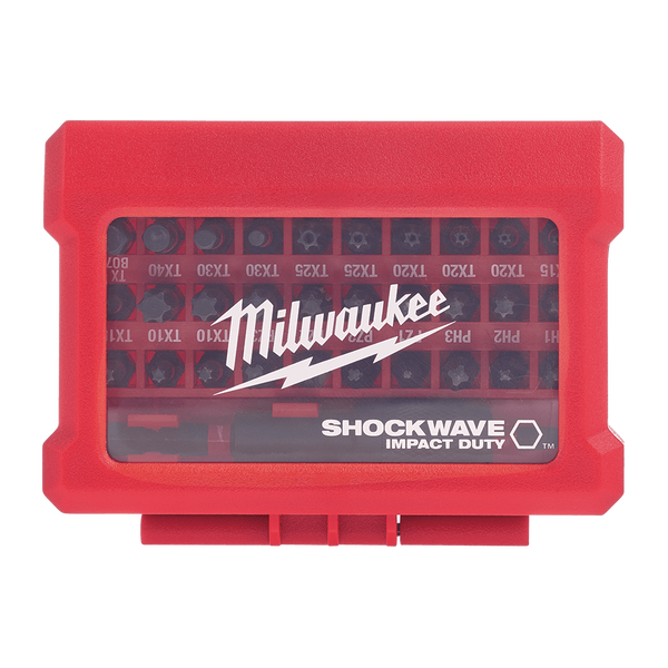 სახრახნისის თავაკების ნაკრები Milwaukee 4932464240 Shockwave 32 Piece Bits Set