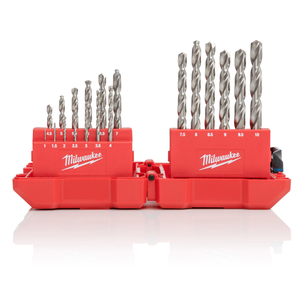 ბურღების ნაკრები Milwaukee 4932352374 HSS-G 19 Piece Metal Bit Set