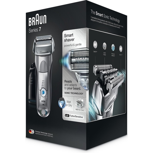 წვერსაპარსი BRAUN 7899cc Wet, Dry Electric Shaver Silver