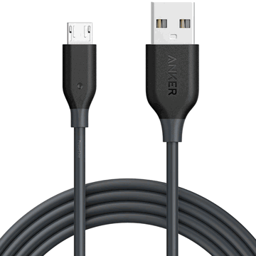 USB კაბელი Anker A8133011 PowerLine Micro USB (6ft) Gray 