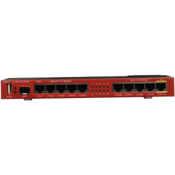 RouterBOARD MikroTik RB2011UiAS-2HnD-IN 1xSFP port, 5xLAN, 5xGbit LAN, built-in 2.4Ghz