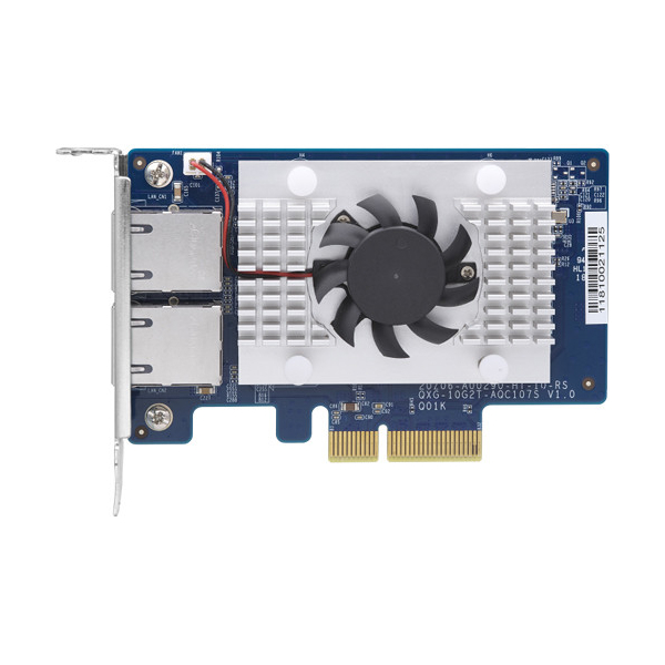 ქსელის გაფართოების ბარათი QNAP QXG-10G2T-107 Dual-port BASET 10GbE network expansion card PCIe Gen2 x4