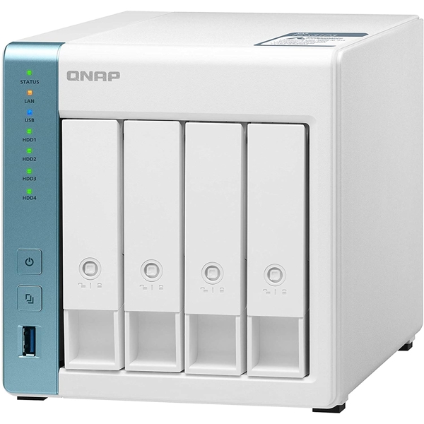 Storage System Qnap TS-431P3-2G, 4-Bay Tower NAS, 1,7GHz,  2GB DDR3 SODIMM RAM, SATA 6Gb/s, White