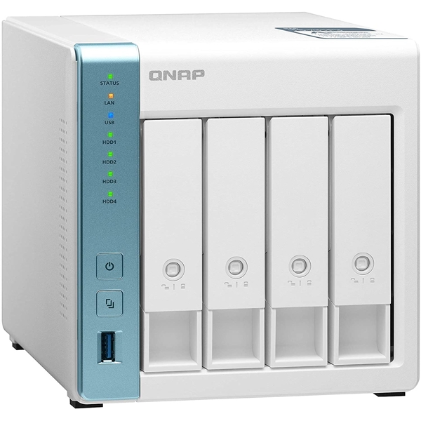 Storage System Qnap TS-431P3-2G, 4-Bay Tower NAS, 1,7GHz,  2GB DDR3 SODIMM RAM, SATA 6Gb/s, White