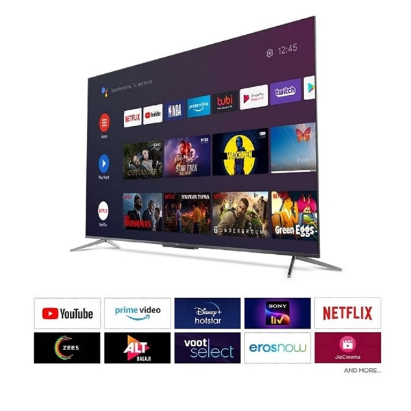 ტელევიზორი TCL 50" QLED TV  ANDROID P, 4K UHD, BT, WIFI, HDMI, USB, Black