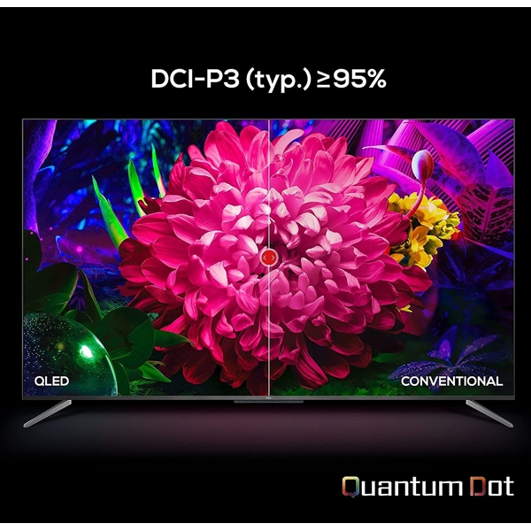 ტელევიზორი TCL 50" QLED TV  ANDROID P, 4K UHD, BT, WIFI, HDMI, USB, Black