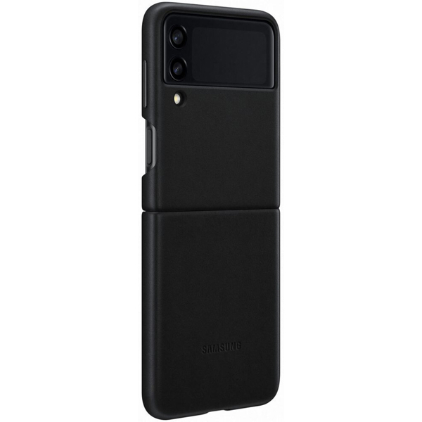 მობილურის ქეისი Samsung Galaxy Z Flip 3 Leather Cover Black