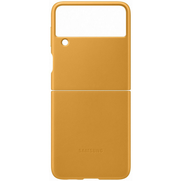  მობილურის ქეისი Ssamsung Galaxy Z Flip 3 Leather Cover Mustard 