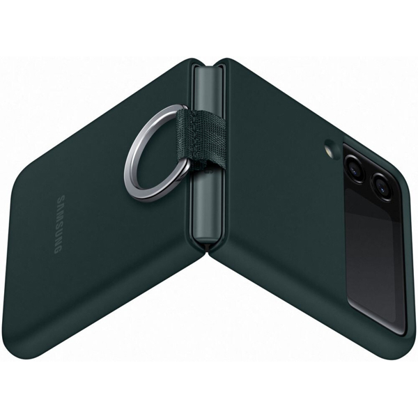 მობილურის ქეისი Samsung Galaxy Z Flip 3 Silicone Cover With Ring Green 