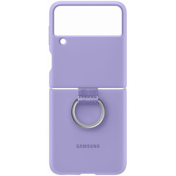  მობილურის ქეისი Samsung Galaxy Z Flip 3 Silicone Cover With Ring Lavender 