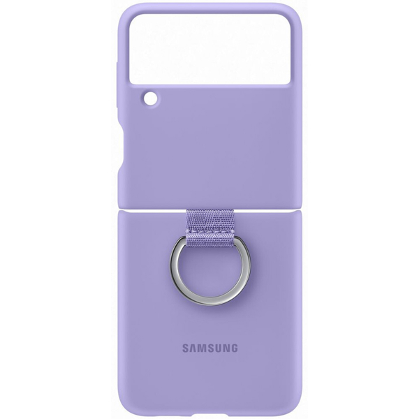  მობილურის ქეისი Samsung Galaxy Z Flip 3 Silicone Cover With Ring Lavender 