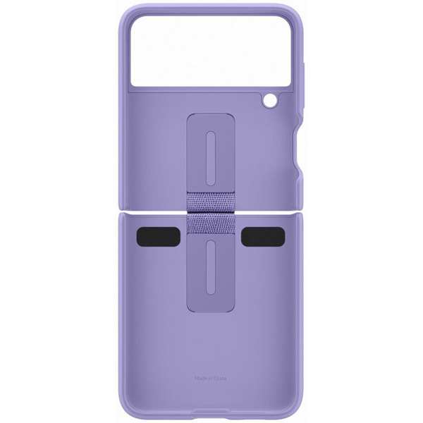  მობილურის ქეისი Samsung Galaxy Z Flip 3 Silicone Cover With Ring Lavender 