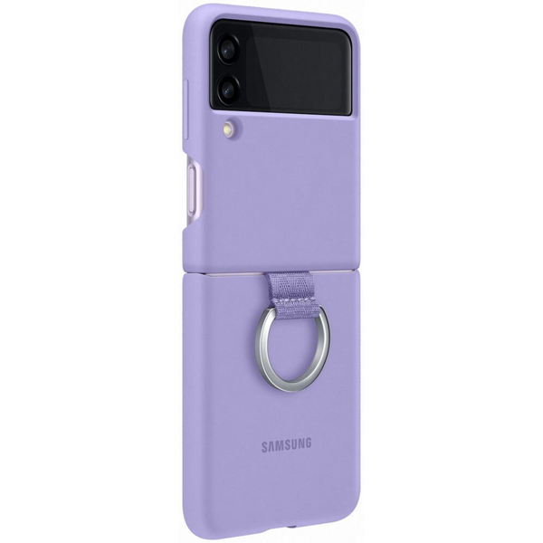  მობილურის ქეისი Samsung Galaxy Z Flip 3 Silicone Cover With Ring Lavender 