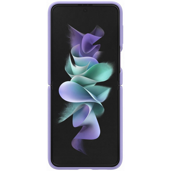  მობილურის ქეისი Samsung Galaxy Z Flip 3 Silicone Cover With Ring Lavender 