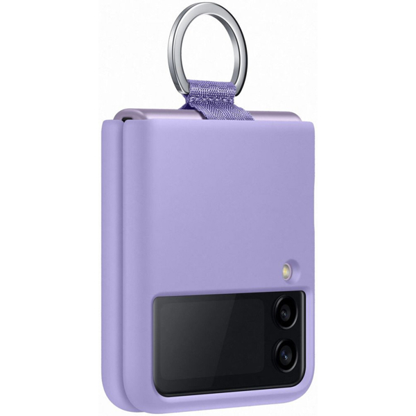  მობილურის ქეისი Samsung Galaxy Z Flip 3 Silicone Cover With Ring Lavender 