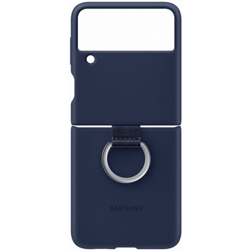  მობილურის ქეისი Samsung Galaxy Z Flip 3 Silicone Cover With Ring Navy 