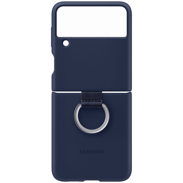  მობილურის ქეისი Samsung Galaxy Z Flip 3 Silicone Cover With Ring Navy 