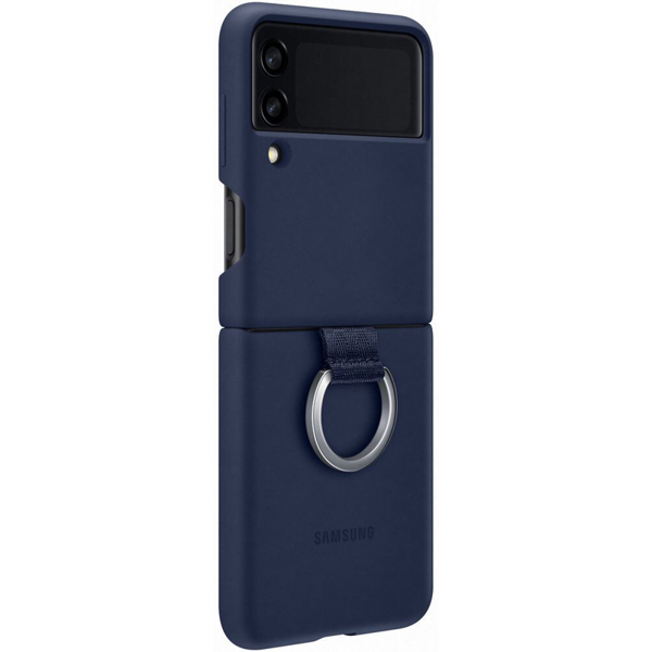  მობილურის ქეისი Samsung Galaxy Z Flip 3 Silicone Cover With Ring Navy 