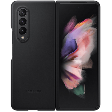 მობილურის ქეისი Samsung Galaxy Z Fold 3 Leather Cover Black