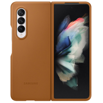  მობილურის ქეისი Samsung Galaxy Z Fold 3 Leather Cover Camel 