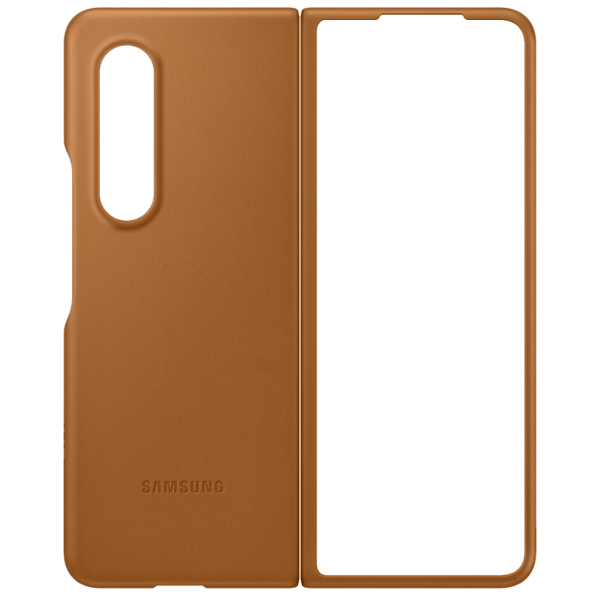  მობილურის ქეისი Samsung Galaxy Z Fold 3 Leather Cover Camel 