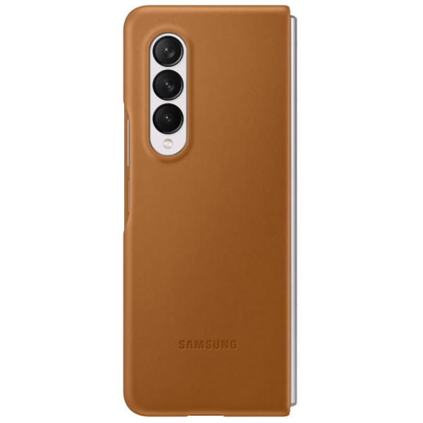  მობილურის ქეისი Samsung Galaxy Z Fold 3 Leather Cover Camel 