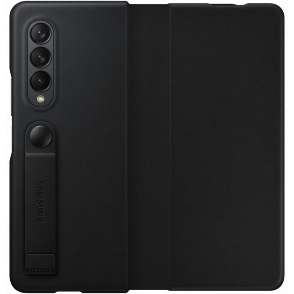  მობილურის ქეისი Samsung Galaxy Z Fold 3 Leather Flip Cover Black 