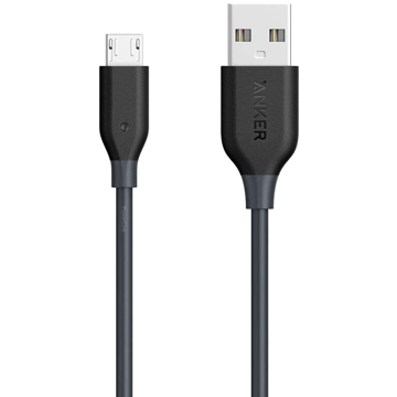 USB კაბელი Anker A8132011 USB 2.0 to Micro USB 0.9 m Gray