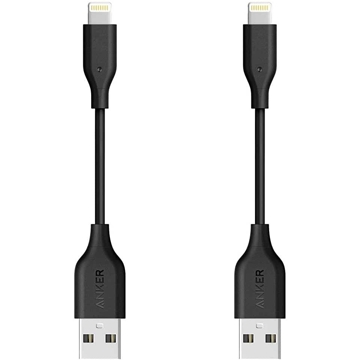 USB კაბელი Anker A8115012 USB Type-A to Lightning 0.1 m Black 