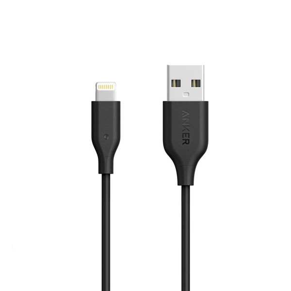 USB კაბელი Anker A8115012 USB Type-A to Lightning 0.1 m Black 