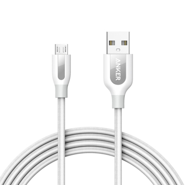  Anker A8143021 USB 2.0 to Micro USB, 1.8m Cable White