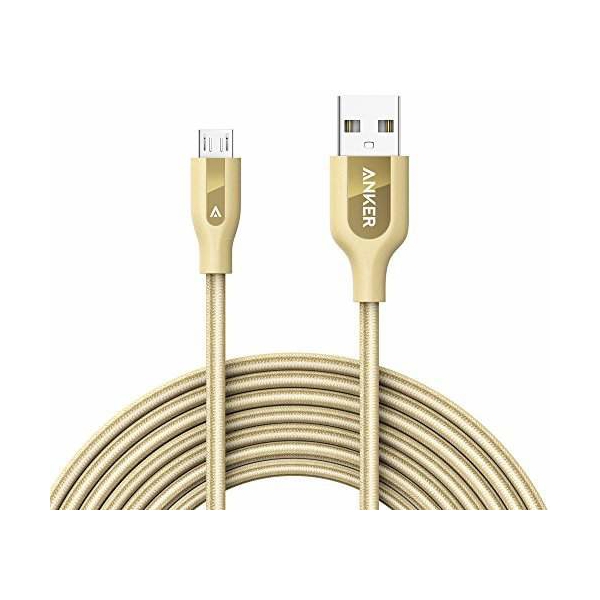 USB კაბელი Anker A8144HB1 USB 2.0 to Micro USB 3m Golden