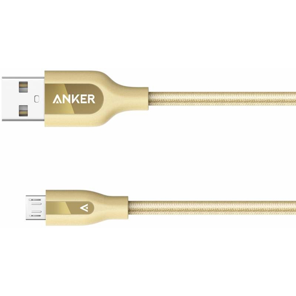 USB კაბელი Anker A8144HB1 USB 2.0 to Micro USB 3m Golden