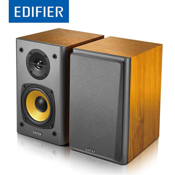 Edifier Studio R1000T4 Active 2.0 Powered Bookshelf Speaker System 24W Total Power Output - 4" Bass Driver Brown