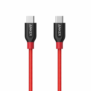 USB კაბელი Anker A8187091 USB-C to USB-C 0.9m Red