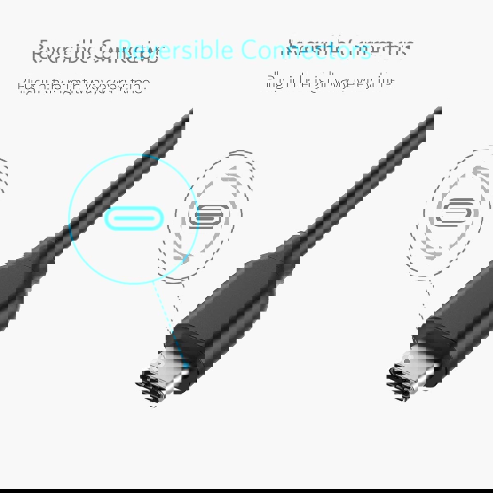 USB კაბელი Anker A8167011 USB-C to USB 3.0 3m Black 