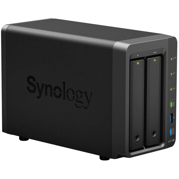 სერვერი Synology DS718+, Intel Celeron J3455, 6GB, 2TB, Black