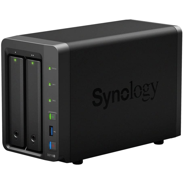 სერვერი Synology DS718+, Intel Celeron J3455, 6GB, 2TB, Black