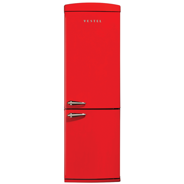 მაცივარი Vestel RN480 Retro 350L, A+ Red