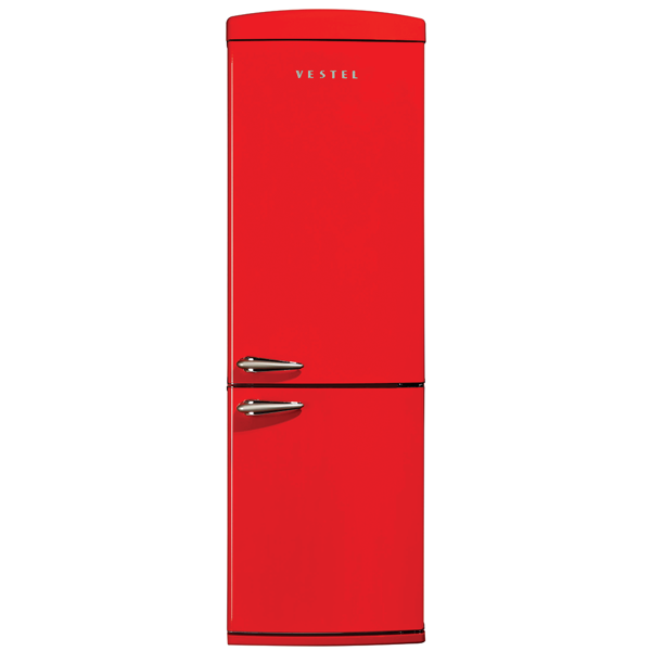 მაცივარი Vestel RN480 Retro 350L, A+ Red