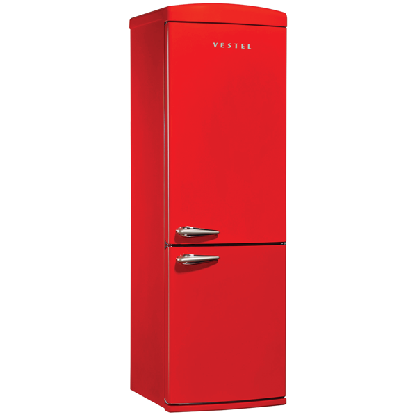 მაცივარი Vestel RN480 Retro 350L, A+ Red