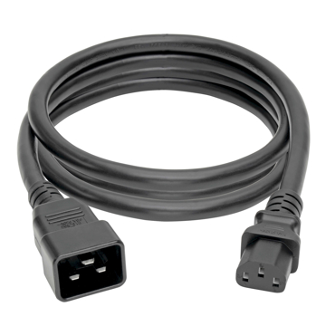 დენის კაბელი Tripp Lite P032-007 C20 to C13 Power Cable for Computer - Heavy Duty, 15A, 100-250V, 14 AWG, 7 ft, Black