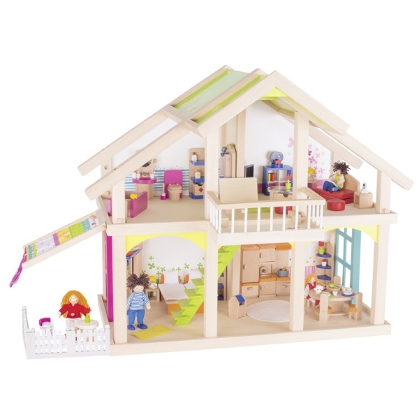 GOKI 51588G Doll house 2 floors with an internal courtyard Susibelle