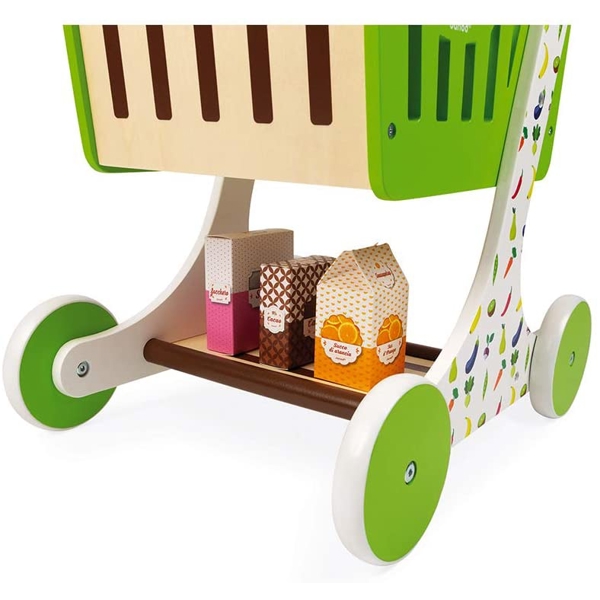 ურიკა Janod J06579 Market Wooden Shopping Trolley Green