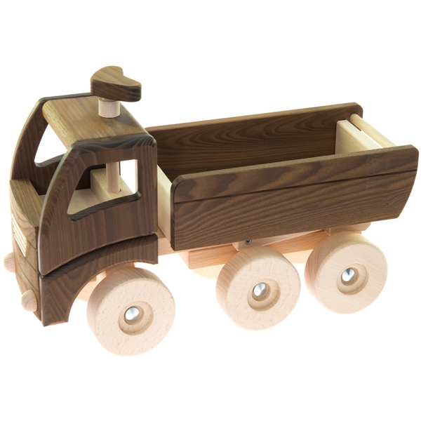 GOKI 55914 The machine is wooden The dump truck Brown