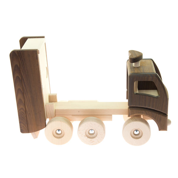 GOKI 55914 The machine is wooden The dump truck Brown