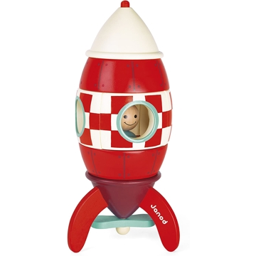 მაგნიტური რაკეტა Janod J05212 Designer magnetic Rocket 32 cm Red