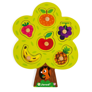 ასაწყობი ფაზლი Janod J07061 Puzzle liner Fruit tree