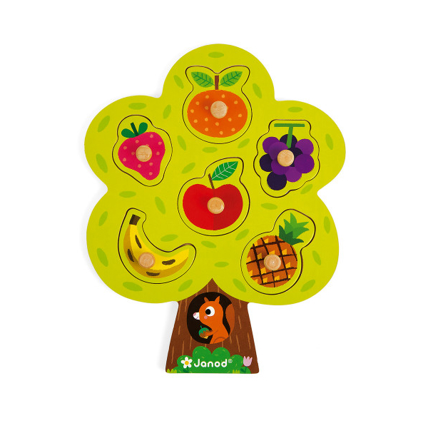 ასაწყობი ფაზლი Janod J07061 Puzzle liner Fruit tree