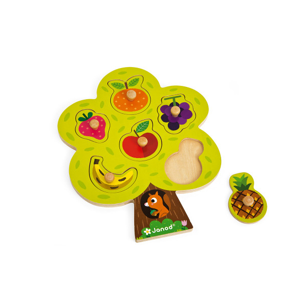 ასაწყობი ფაზლი Janod J07061 Puzzle liner Fruit tree